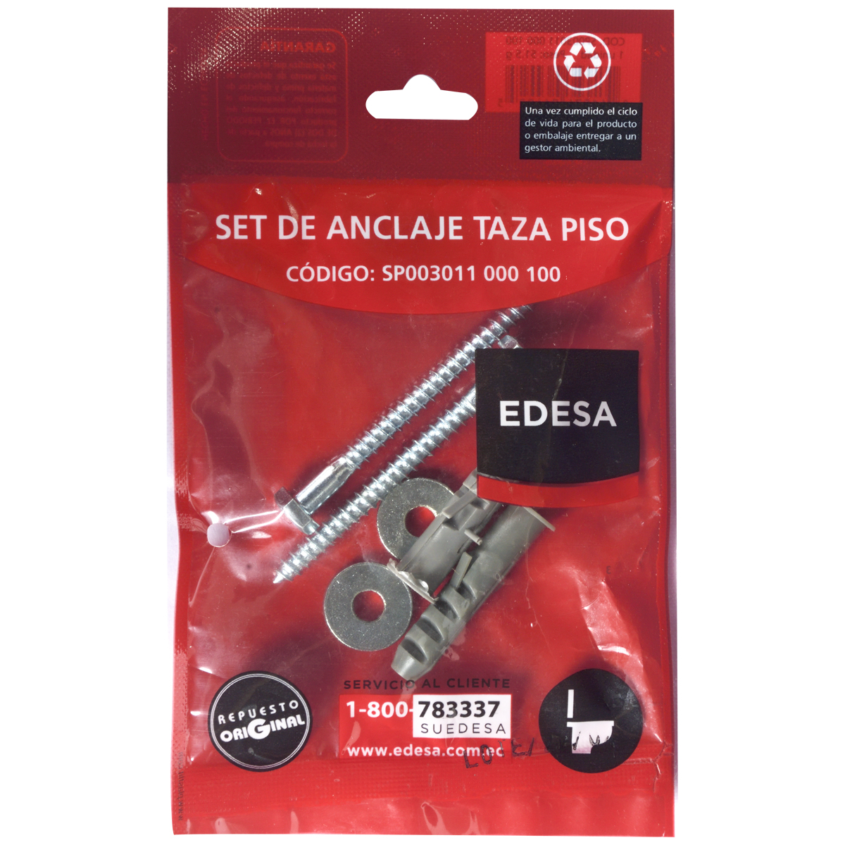 Perno de Anclaje Taza