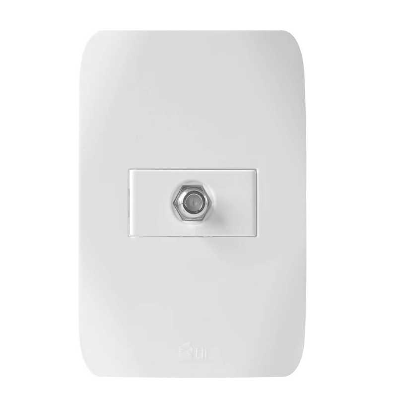 Tomacorriente Coaxial TV Blanco