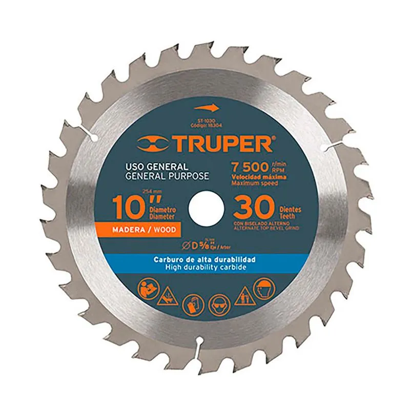 Disco Corte Madera 30 Dientes 10\