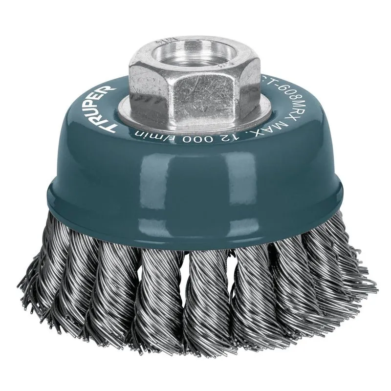 Cepillo Copa Trenzado 3 C/Tuerca 5/8