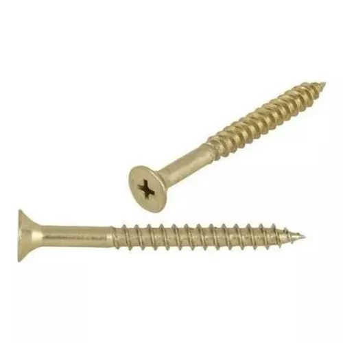 Ciento de Tornillo Para MDF Dorado 4x40